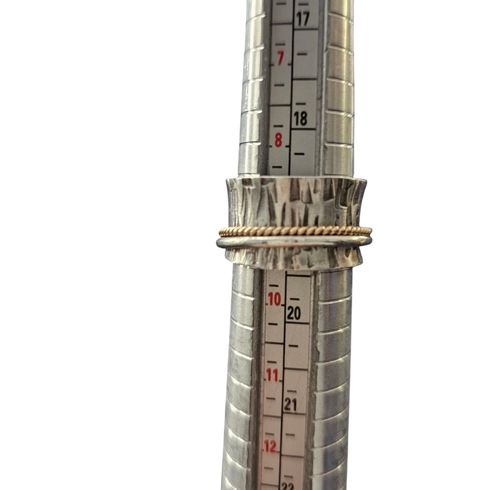 New Sterling Silver Spinner Ring, Meditative and Fidget Friendly. Size 9.5. - Picture 2 of 4